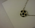 silver soccer ball neckalce