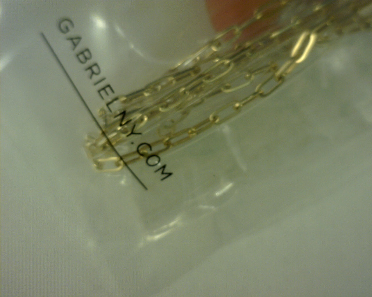 14KT YELLOW GOLD HOLLOW PAPER CLIP CHAIN - 512.5