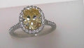 RG CL/Simulated CA S.S. 2Tone 2.26 CTW Canary oval halo ring