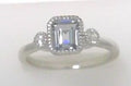 Simulated Diamond/Aquamarine .98 CTW
