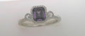 Simulated Diamond Amethyst Birthstone Ring Sz 7