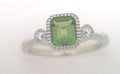 .98 ctw Simulated Diamond/Peidot August Birthstone Ring Sz 7