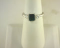 .98 ctw Simulated Diamond/Emerald May Birthstone Ring Sz 7