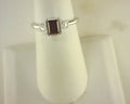 .98 Simulated Diamond/Garnet January Birthstone RIng Size 7