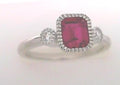 .98 ctw Simulate Diamond/Ruby July Birthstone Ring Sz 7