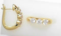 GP 1.0ctw 3 Stone Simulated Diamonds Earrings