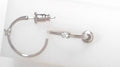 SS .06ctw simulated Diamonds polished Hoop Earring