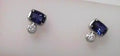 SS Lab Grown Sapphire 1.64 ctw 2 Stones Earrings