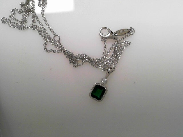 Simulated Diamond/Emerald Pendant