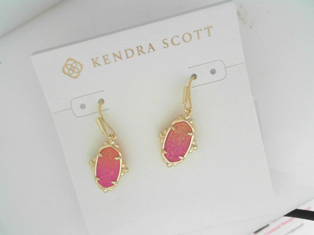 Lee Petal Drop Earring Gld Sunrise Ombre Drusy