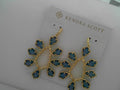 Camry Open Frame Earring GLD Indigo