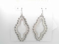 Kendra Scott Abbie Beaded Open Form Earrings Rhodium Metal