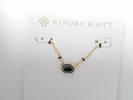 Kendra Scott Mini Elisa Enamel Pendant Gold Black Agate