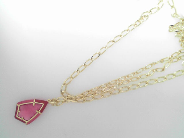 Kendra Scott Camry Enamel Necklace Gold Azalea Illusion