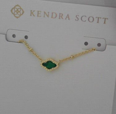 Mini Abbie Pendant Gld Green Illusion