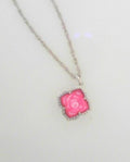 Mallory rose silver necklace