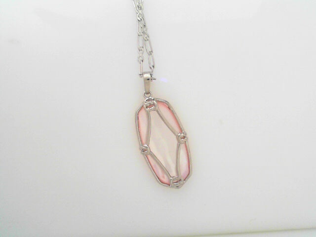Elle Lattice silver necklace