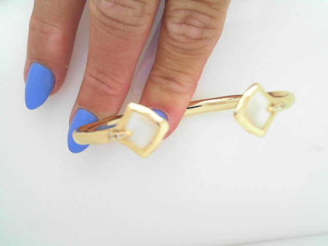 joelle cuff bracelet gold ivory