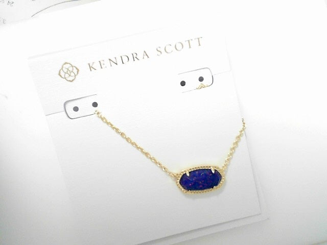Indigo Opal  Gld Necklace