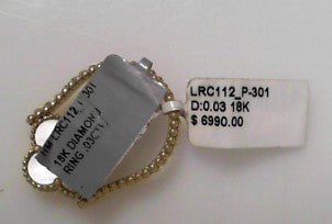 18K DIAMOND RING .03CTW