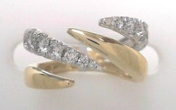 Diamond Ring 1.34ct 14K White/Yellow Gold Size 7.5