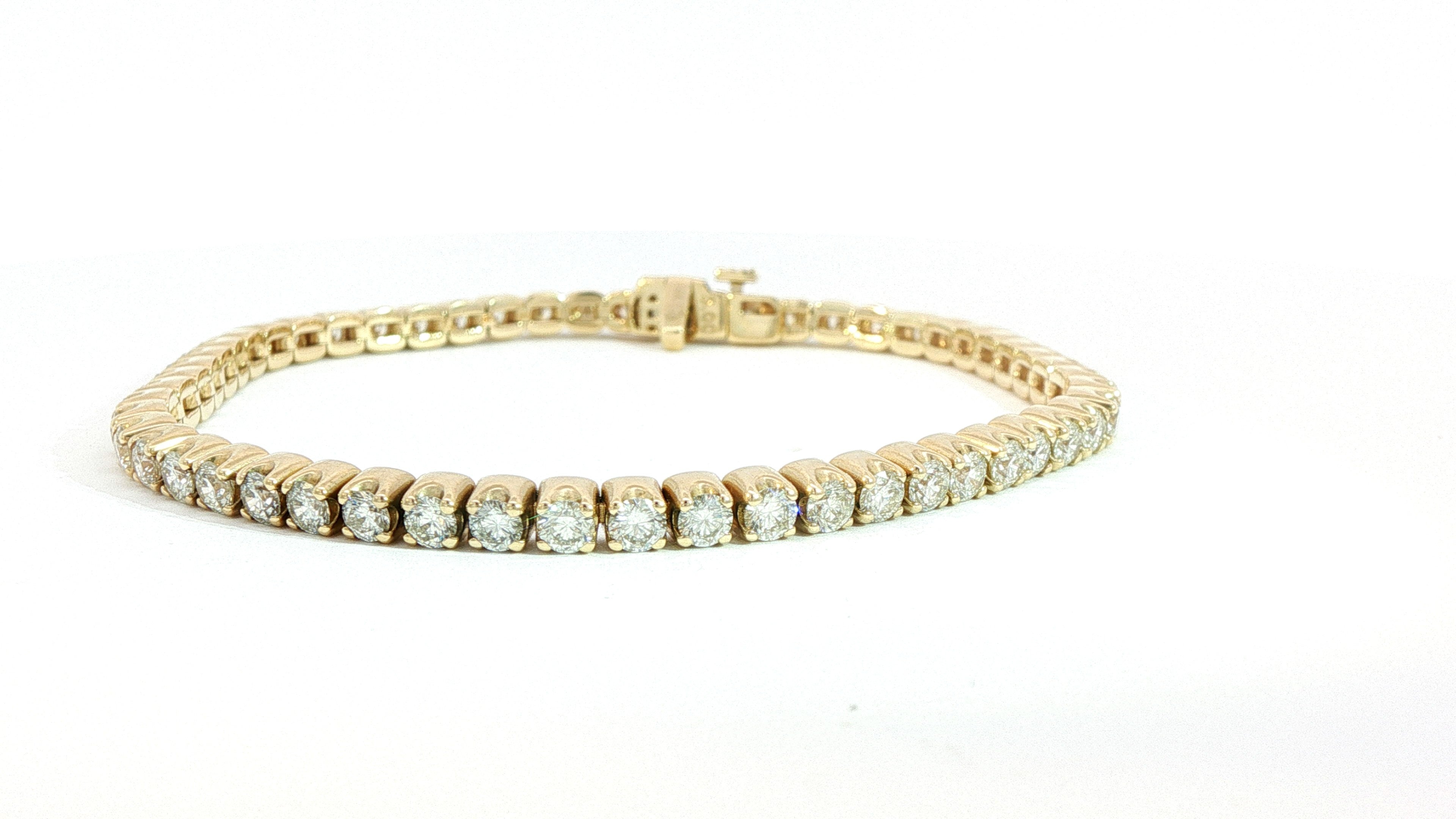 14k WG 4.968 ctw Diamond Tennis Bracelet Sz 7