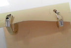 14ky .286ctw  Baguette Hoop Earring