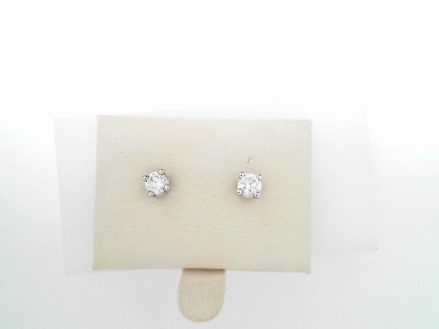 Diamond Stud Earrings .32ct 14k White Gold