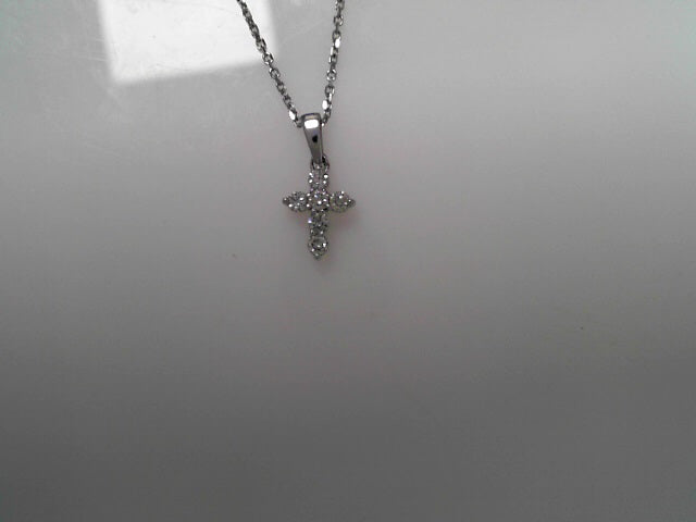14 KARAT WHITE GOLD DIASMOND CROSS .44 TDW