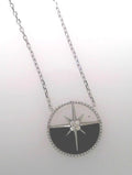 Silver Diamond Ceramic Pendant