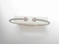 Gabriel NY 14K WG Bujukan Bead Cuff .21 ctw  Pave Caps  S958366