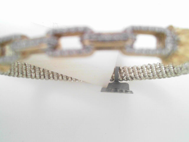 Vahan Sterling Silver with 14k yellow gold .38 ct Bracelet
