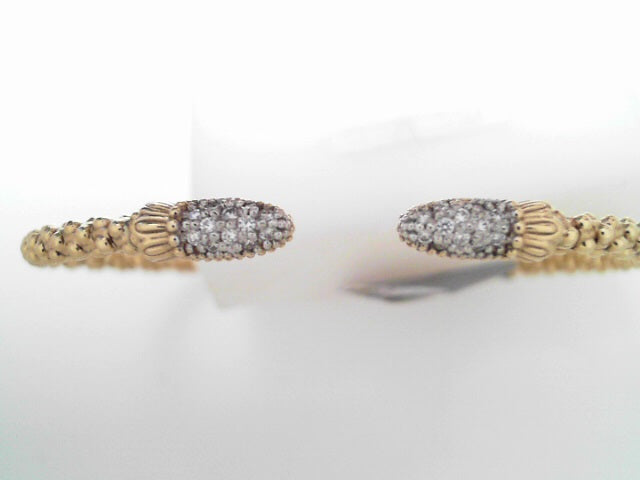 Vahan Diamond Bracelet14K gold and sterling silver Moiré Beaded® pattern .18ct
