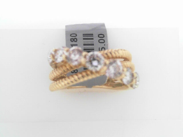 Diamond Cris Cross Ring 1.50ct 14K Yellow Gold