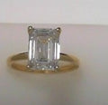 14ky 2mm mounting with 3.51 Emerald Cut Lab Diamond<br>LD 192-00177