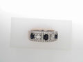 Gabriel NY 14k White Gold Diamond Anniversary Band .67ctw Sapphire .78ctw Diamond S1673133