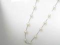 14k WG Freshwater Station Necklace 17"
