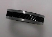 Gear Teeth Pattern Black 8mm Sz 10