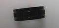 Beveled Black Tungten, Alternating Grooves Sz 13.5