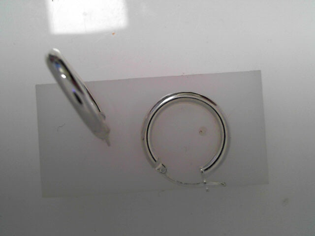 Sterling Silver Tube 20mm Hoop Earrings