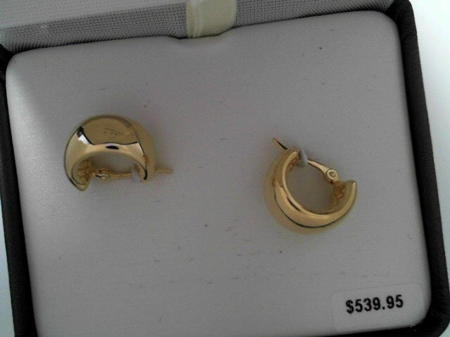 14k yellow Gold 13mm Hoop Earrings