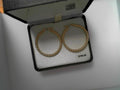 Medium Gold Beaded Hoop