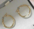 14ky 1.8 x 18mm twisted hoop Earring