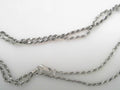 22" SS. Rhodium 2.25mm Diamond Cut Rope Chain