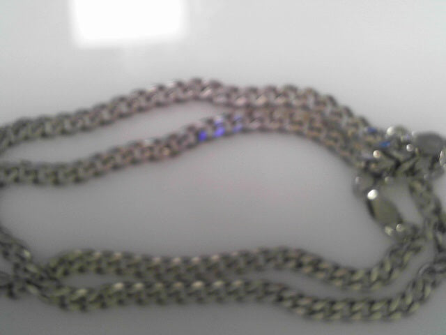 4.5mm Rhodium Sterling Silver Curb Chain 18"