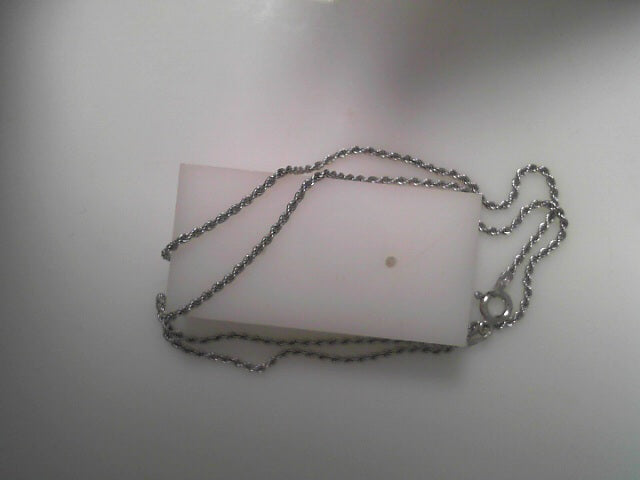 SS Rhod Plated 1.8 Solid Rope Chain