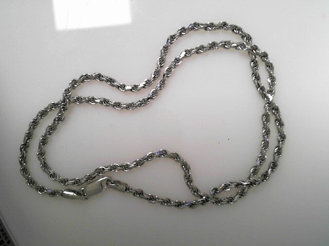 Sterling Silver Rhodium Finish 2.75mm 18"