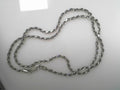 Sterling silver Rhodium Finish 2.75mm Diamond Cut Rope Chain 22"
