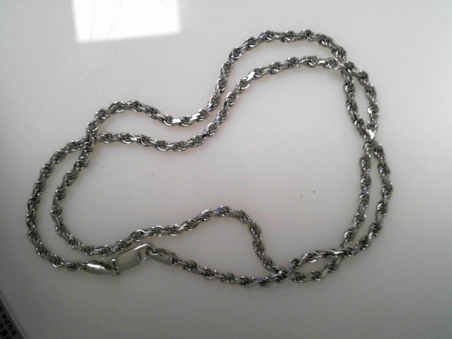 Sterling silver Rhodium Finish 2.5mm 22"