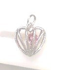 Heart Pink Stone October Birthstone
